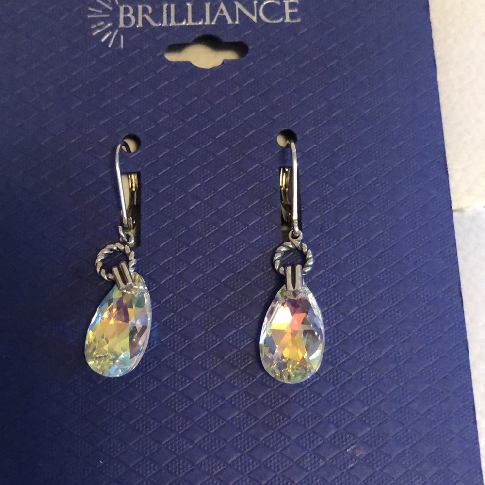 Silver Crystal Earrings
